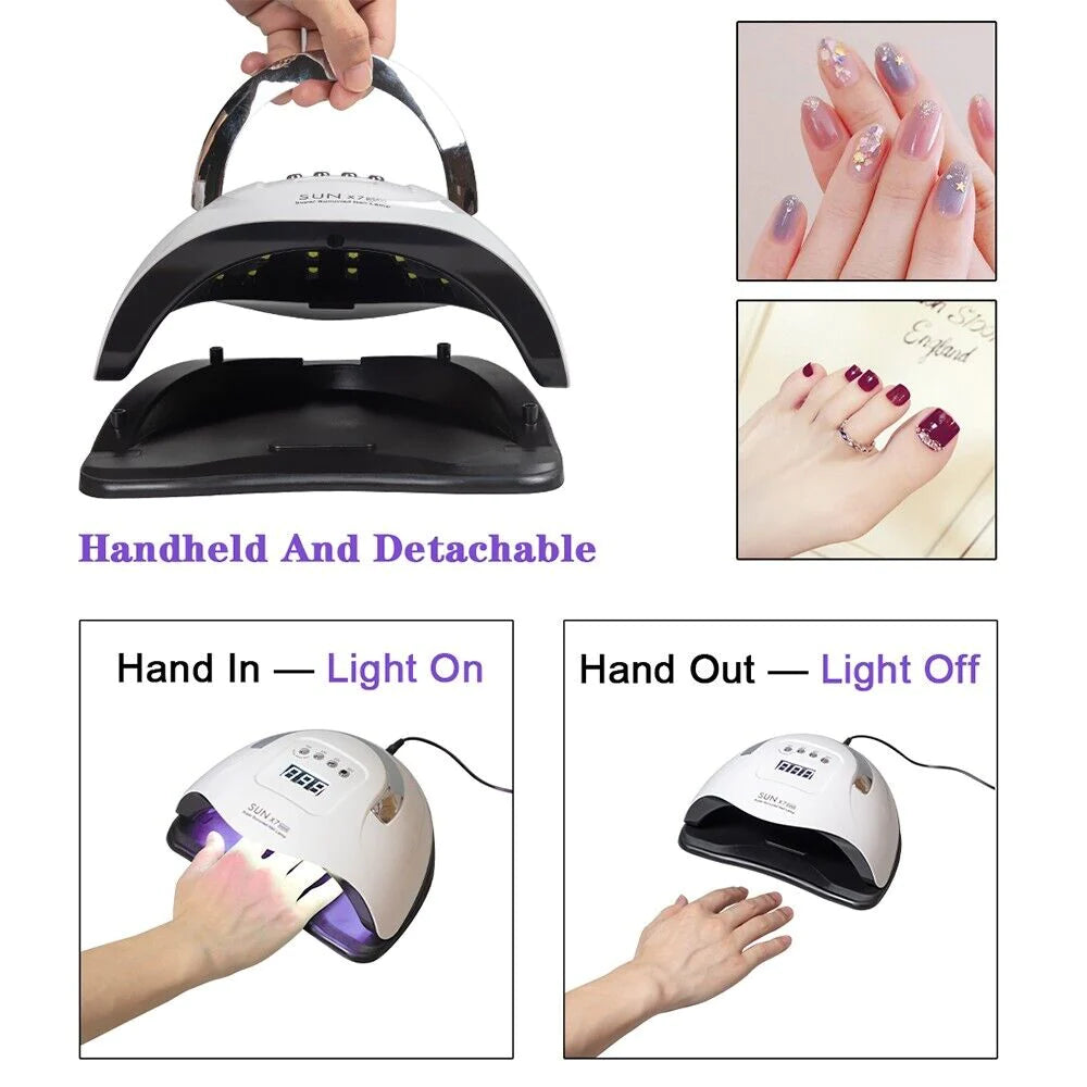 220W Nail Dryer LED Lamp UV Light Polish Gel Curing Machine Electric Manicure