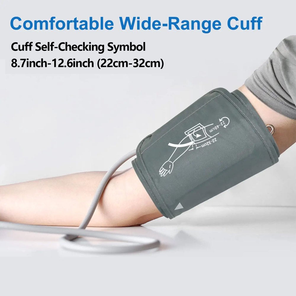 Blood Pressure Cuff, Upper Arm Blood Pressure Monitor BP Machine, Accurate Automatic High Blood Pressure Machine with USB Cable, Pulse Rate Monitor for Home Use