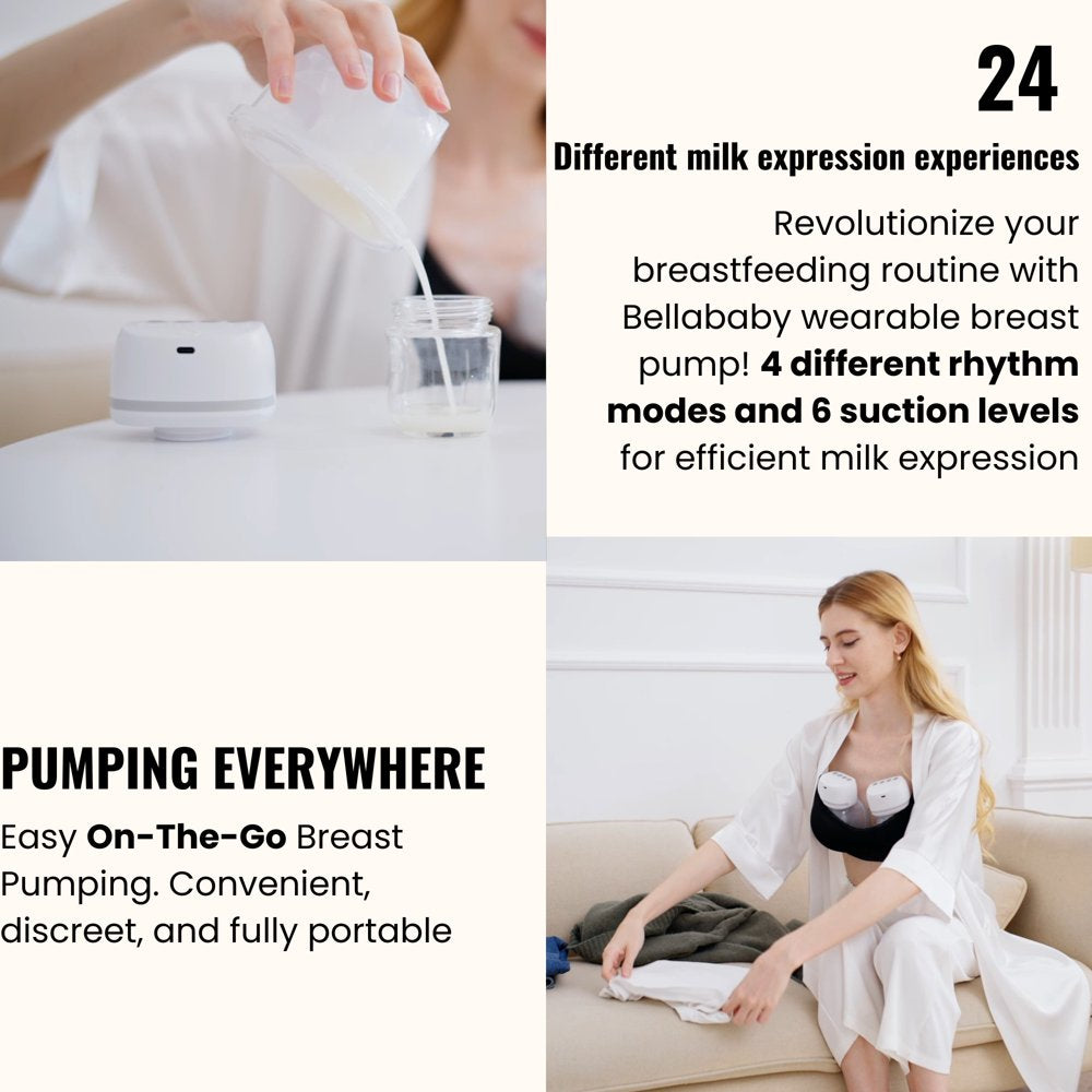 Double Electric Breast Pumps with 4 Modes&9 Levels,Ultra-Quiet,Item Included 24MM Flange