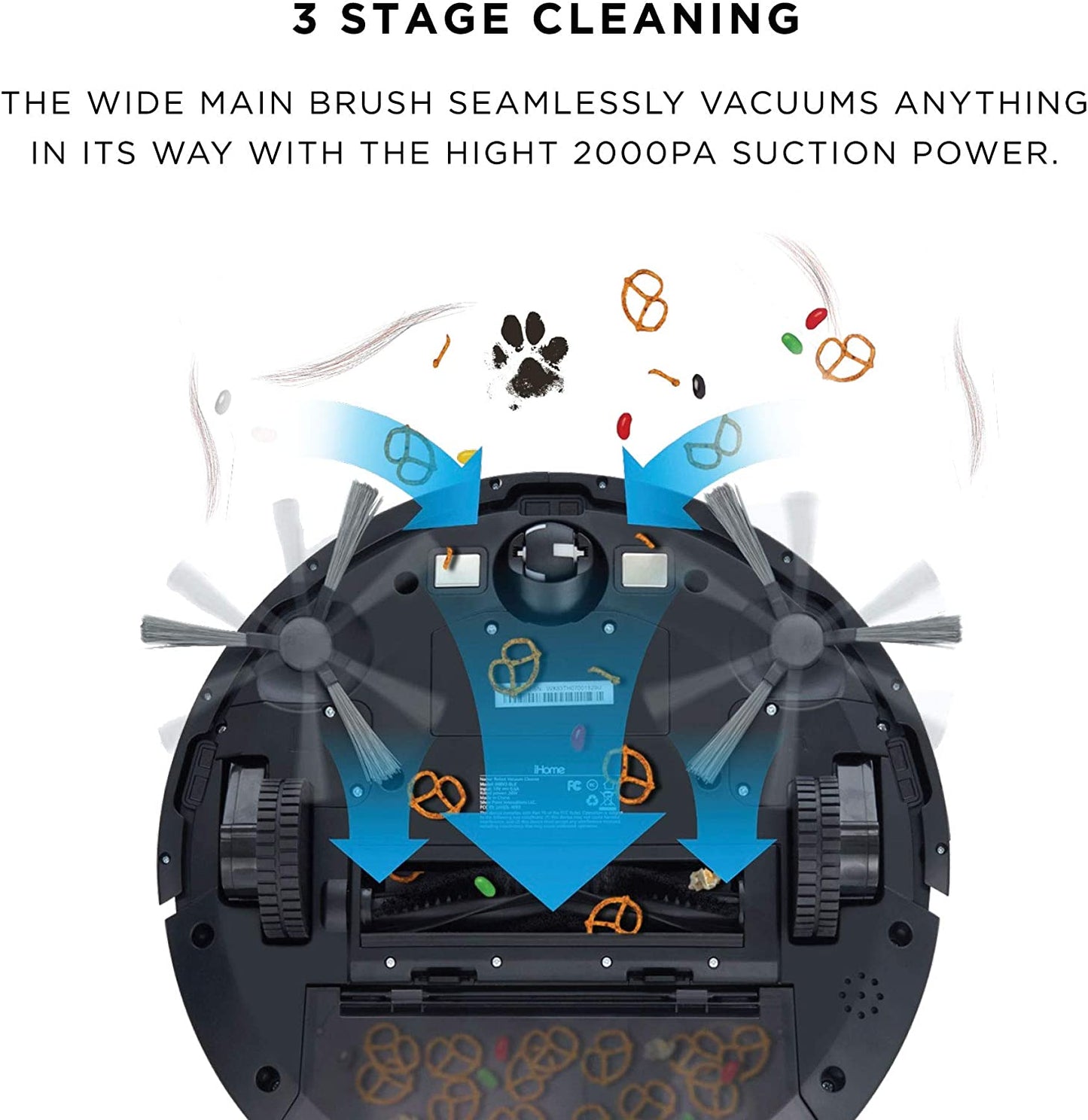 Autovac Eclipse, Robot Vacuum Cleaner, Self Charging Vacuum Robot, Mopping Function, 2,000 PA Suction, APP Control, Mapping Technology, Set Schedules, Ideal for Pet Hair, Carpets & Hard Floors