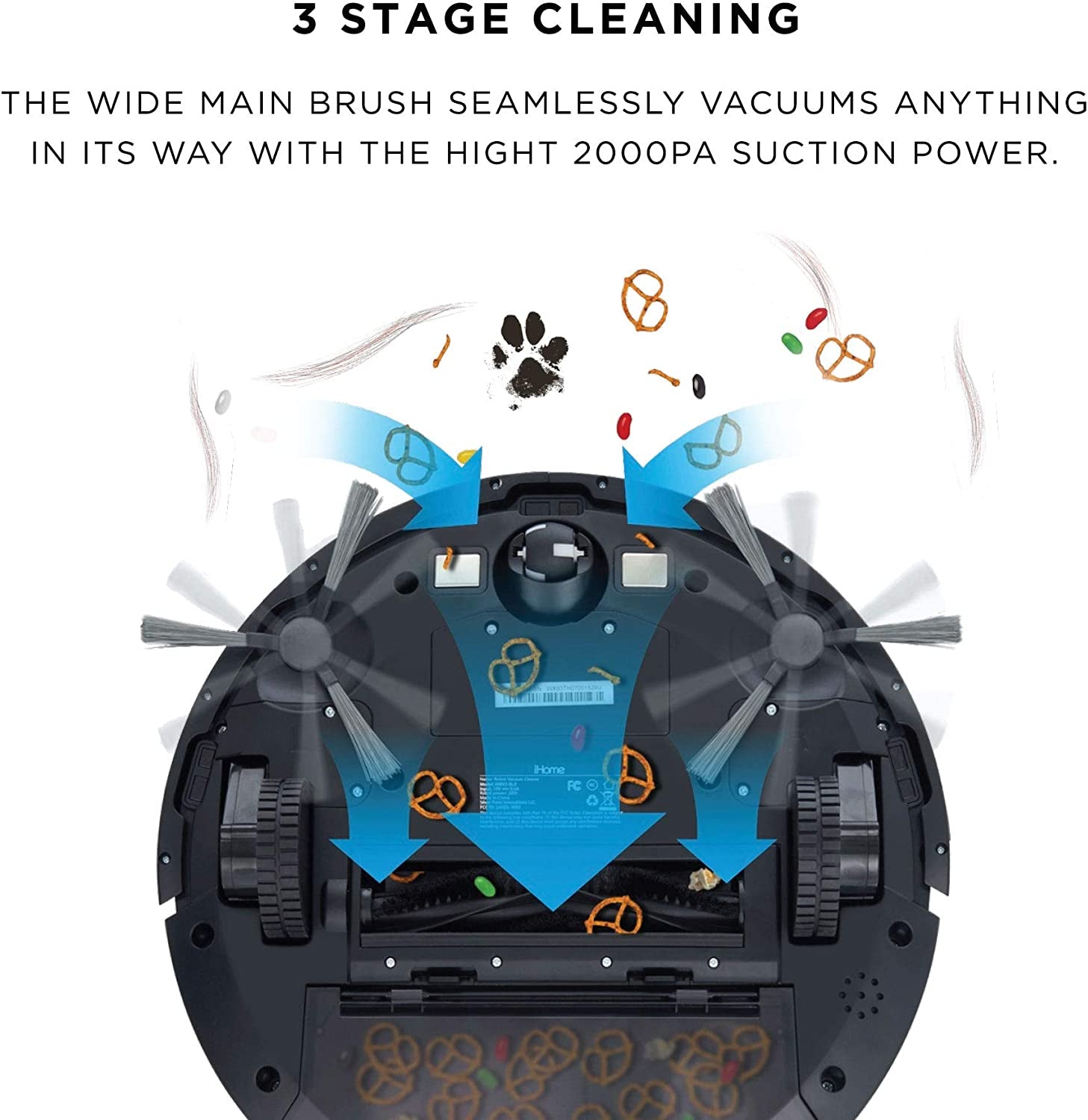 Autovac Eclipse, Robot Vacuum Cleaner, Self Charging Vacuum Robot, Mopping Function, 2,000 PA Suction, APP Control, Mapping Technology, Set Schedules, Ideal for Pet Hair, Carpets & Hard Floors