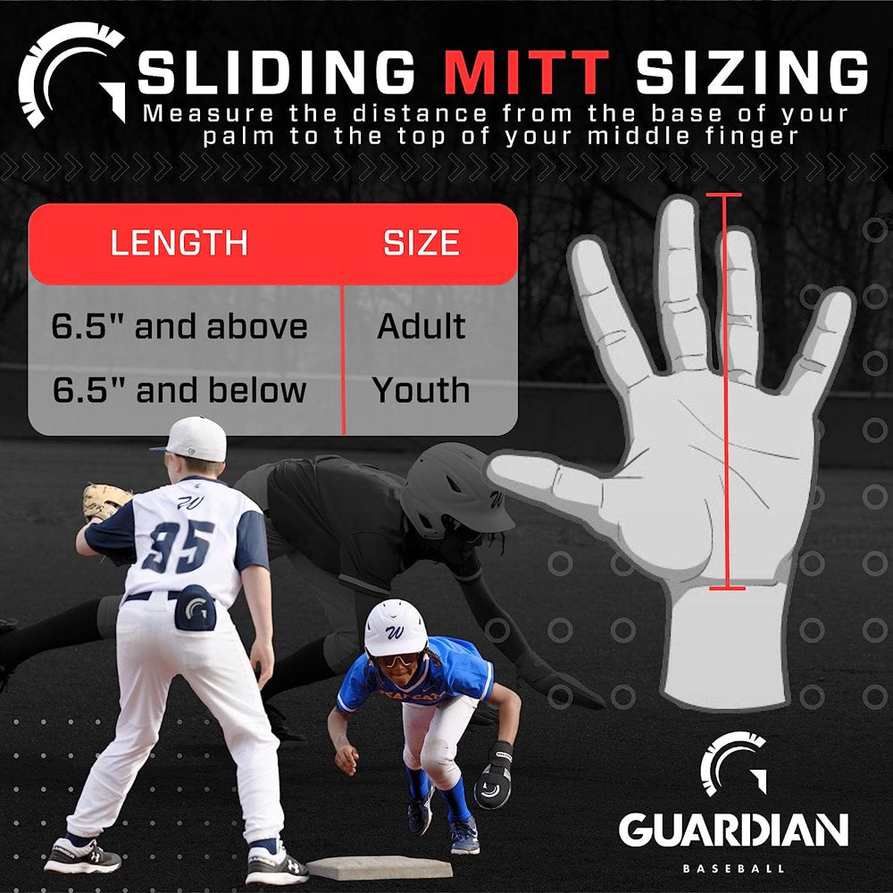 Sliding Mitt - Youth and Adult-Protective Baseball Hand Guard- 1 Piece Count