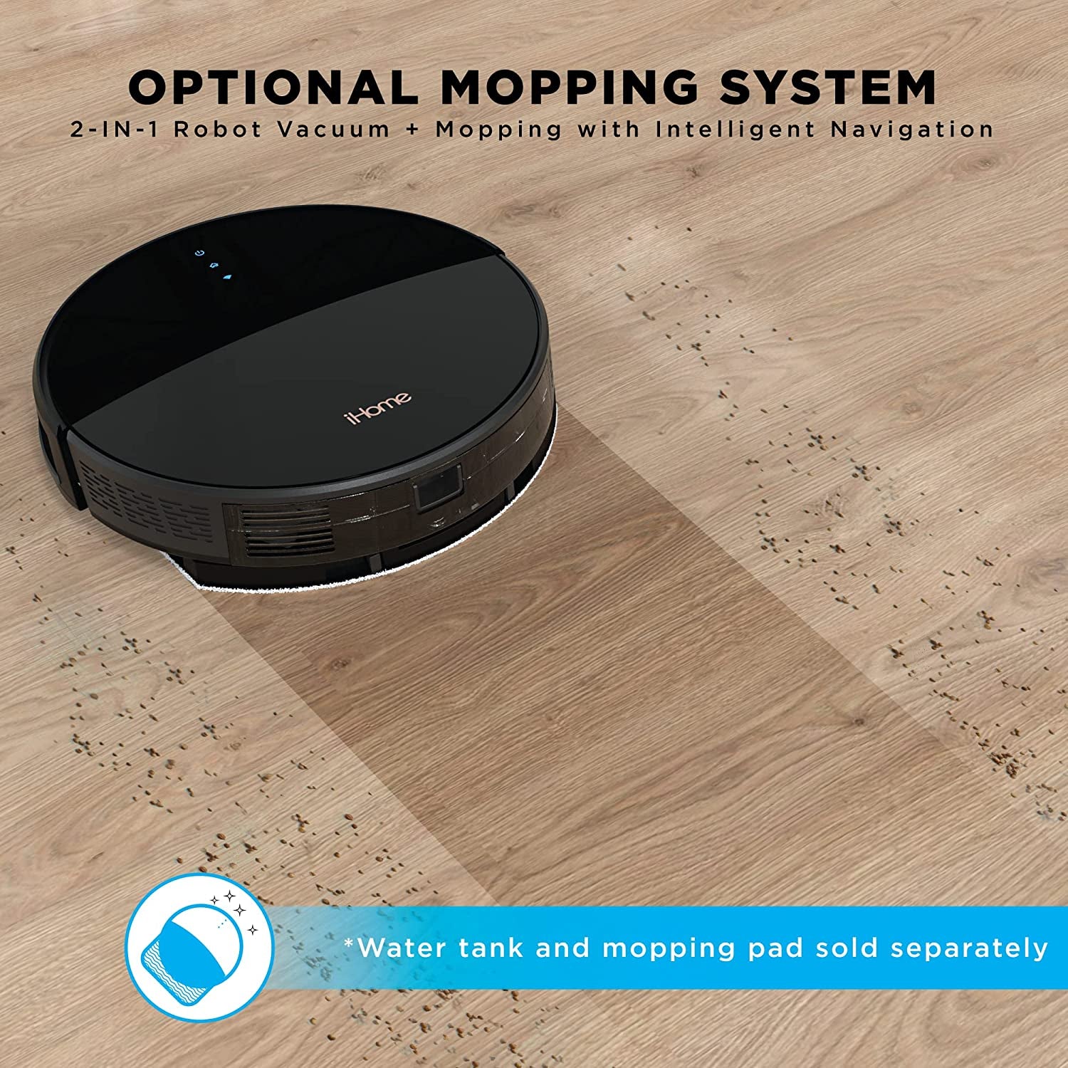 Autovac Eclipse, Robot Vacuum Cleaner, Self Charging Vacuum Robot, Mopping Function, 2,000 PA Suction, APP Control, Mapping Technology, Set Schedules, Ideal for Pet Hair, Carpets & Hard Floors