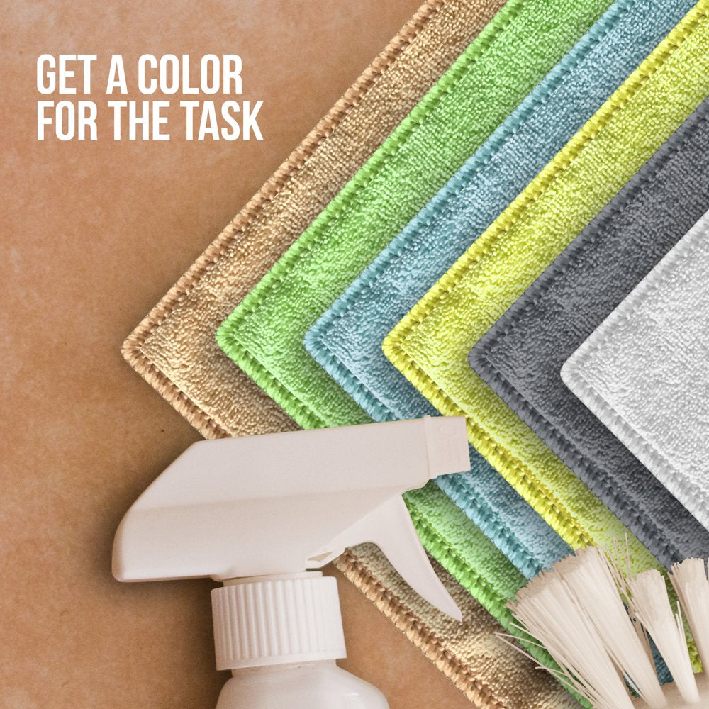 Premium Microfiber Micro Fiber Towels- Wash Cloths- Kitchen Towels - Cleaning Supplies for Household & Cars - 12 Pack