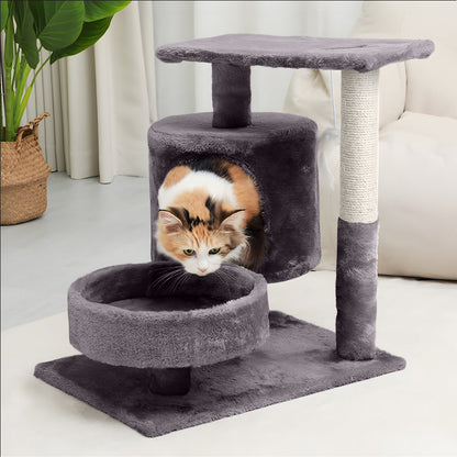 Cat Tree Cat Tower for Indoor Cats, Cat Furniture with Scratching Post, Condo for Kittens, Medium Cats - Dark Gray