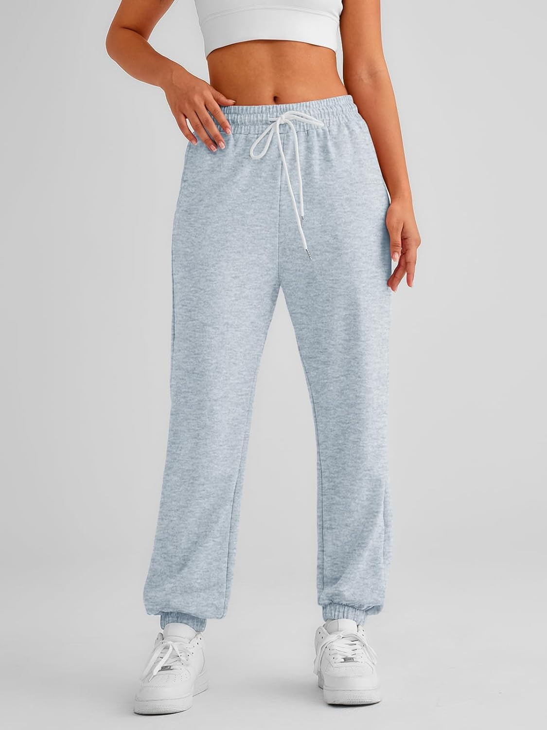 Women'S Cinch Bottom Sweatpants High Waisted Athletic Joggers