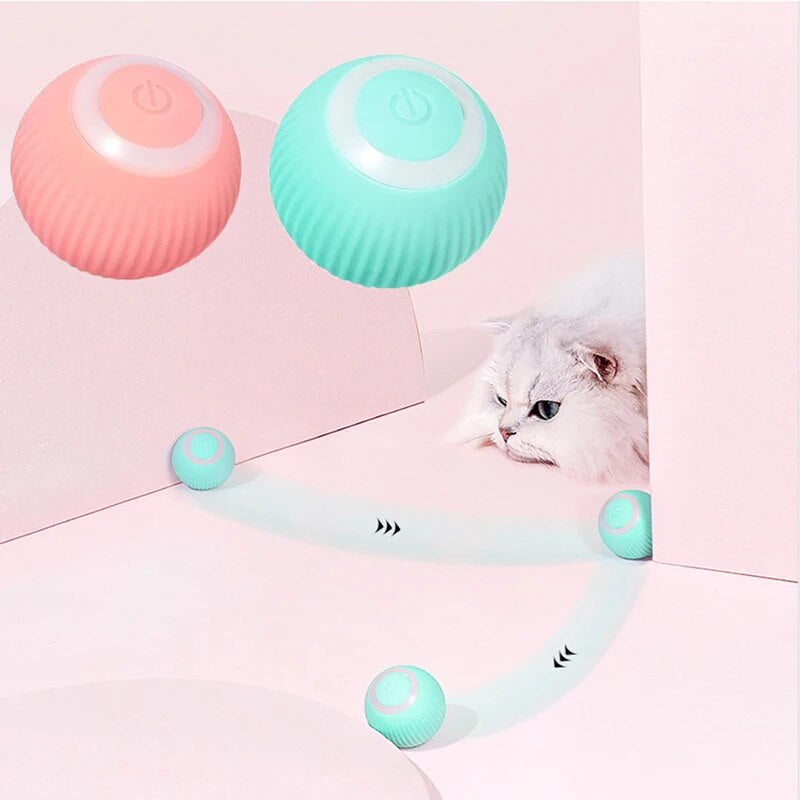 Smart Cat Toys Automatic Rolling Ball Electric Cat Toys Interactive for Cats Training Self-Moving Kitten Toys Pet Accessories