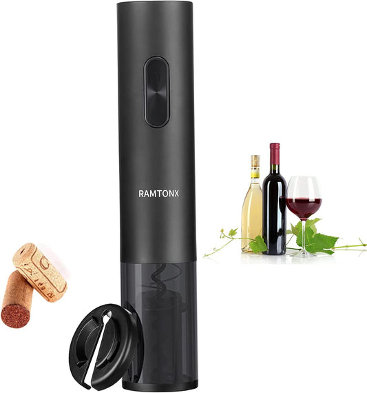 Electric Wine Bottle Opener, Battery Operated Wine Opener Corkscrew Set with Foil Cutter, Automatic Reusable Easy Carry Wine Opener Gift for Waiter Women as Bar Outdoor Kitchen Accessories