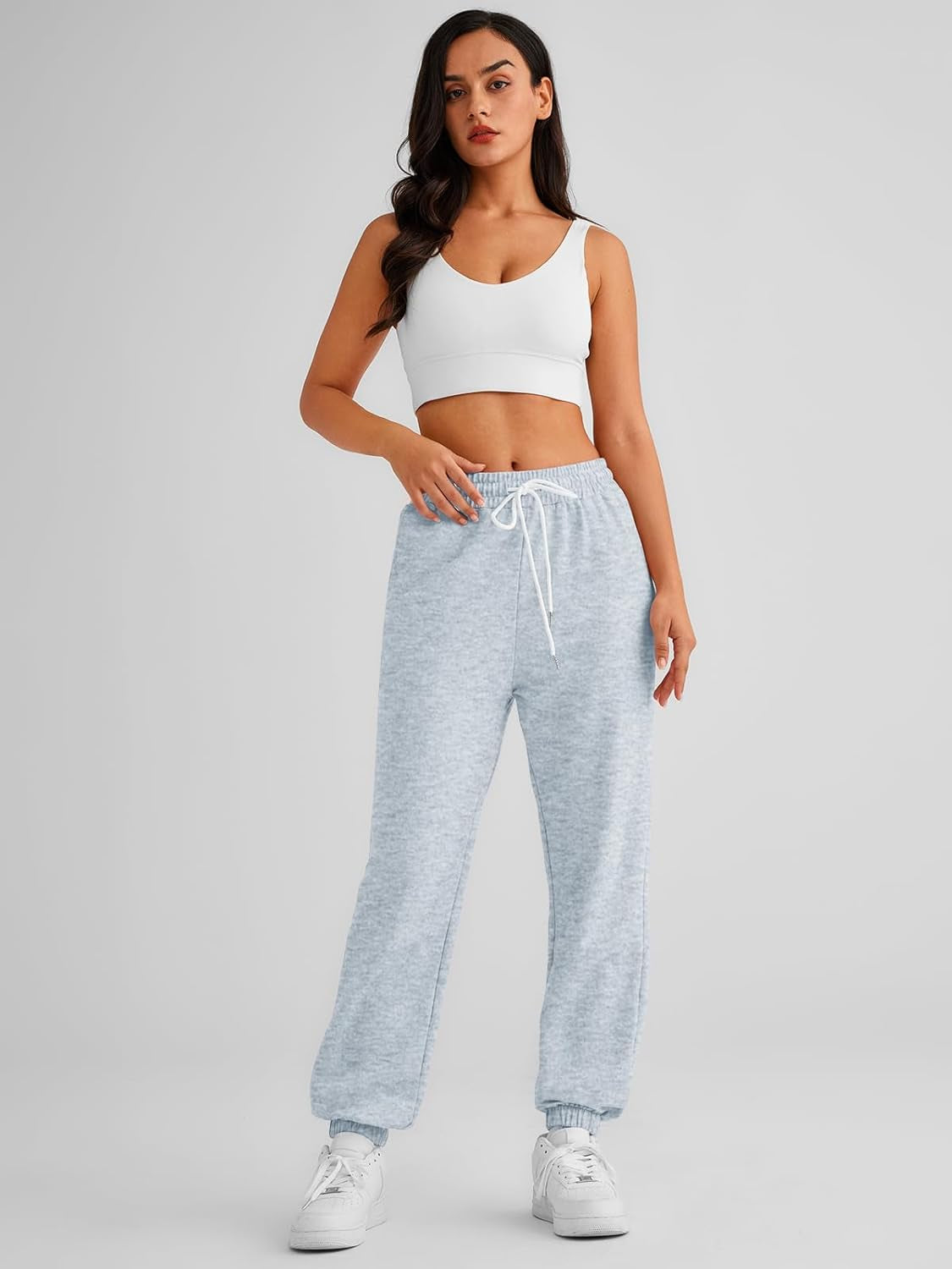 Women'S Cinch Bottom Sweatpants High Waisted Athletic Joggers