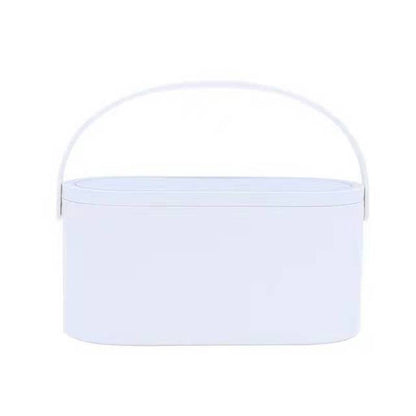 Makeup Organizer Box with LED Light Mirror Portable Travel Makeup Cosmetics Organizer Touch Light Storage Makeup Case