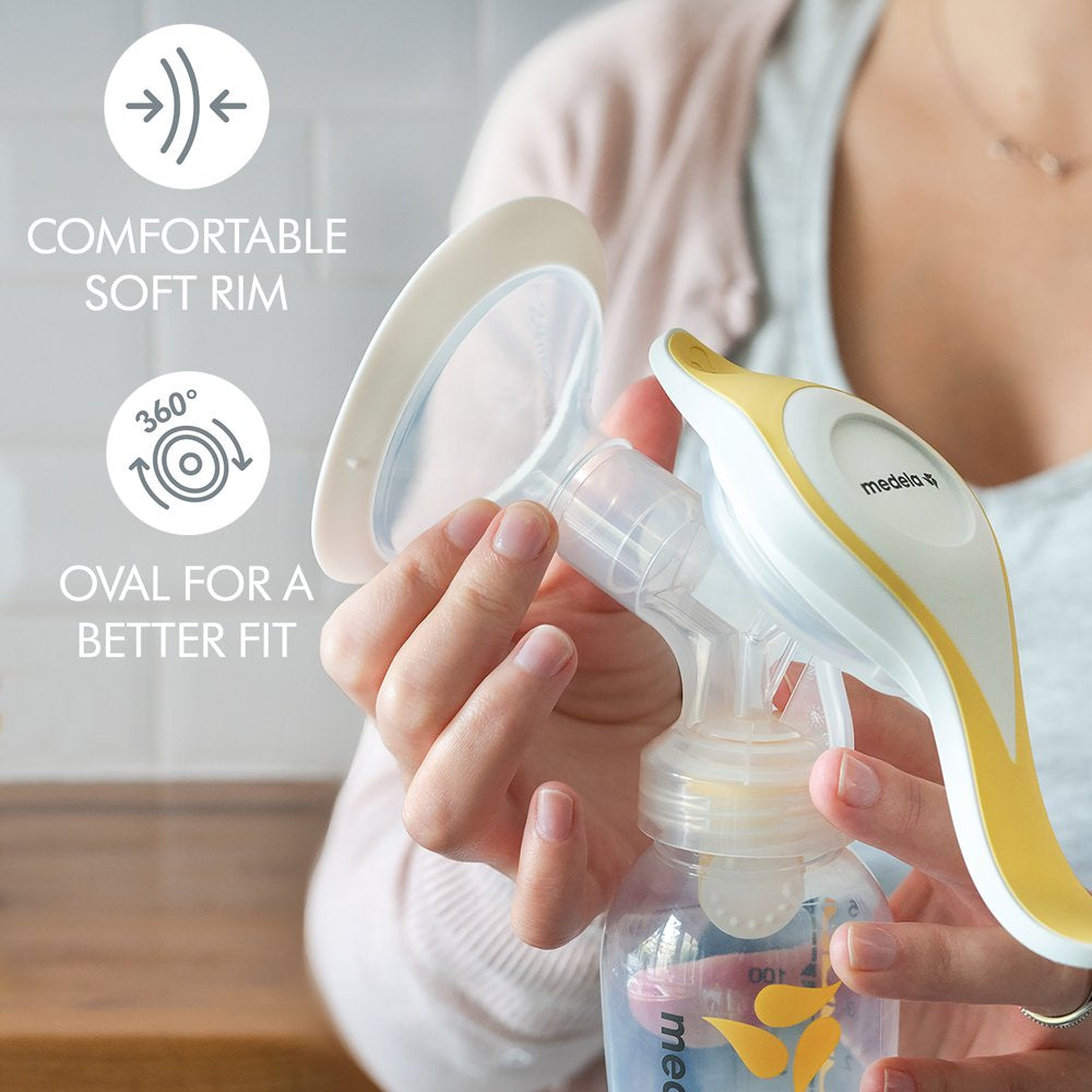 Harmony Manual Breast Pump with Personalfit Flex Breast Shield, 6 Piece Set