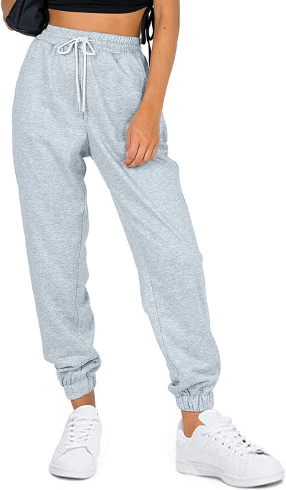 Women'S Cinch Bottom Sweatpants High Waisted Athletic Joggers